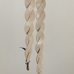 Anthropologie Cream Leather Bag Strap
